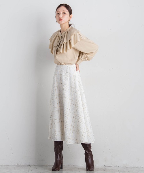 「QUEENS COURT」 ロングスカート S ブラック系その他 レディース_画像3