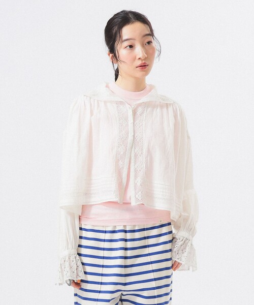 未使用☆BEAMS BOY ヴィンテージ レース ブラウス　オフホワイト BEAMS BOY（ビームス ボーイ） ブラウス シャツ ヴィンテージ レース
