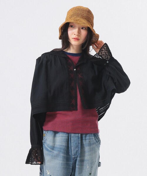 BEAMS BOY（ビームス ボーイ） ブラウス シャツ ヴィンテージ レース