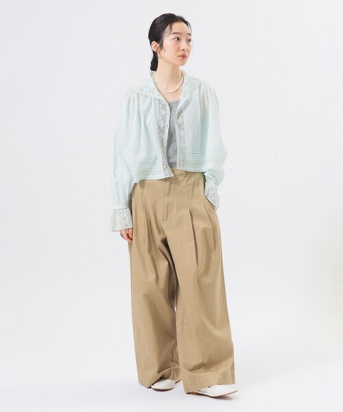 未使用☆BEAMS BOY ヴィンテージ レース ブラウス　オフホワイト BEAMS BOY（ビームス ボーイ） ブラウス シャツ ヴィンテージ レース