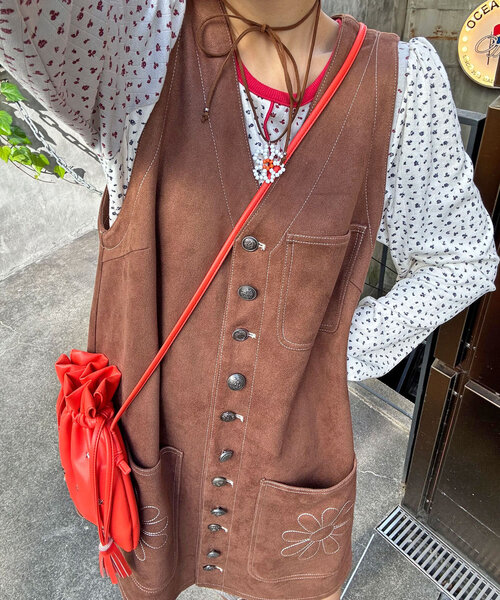 「HELLO.SANFRANCISCO」 サロペットスカート ONE SIZE ブラウン レディース_画像4