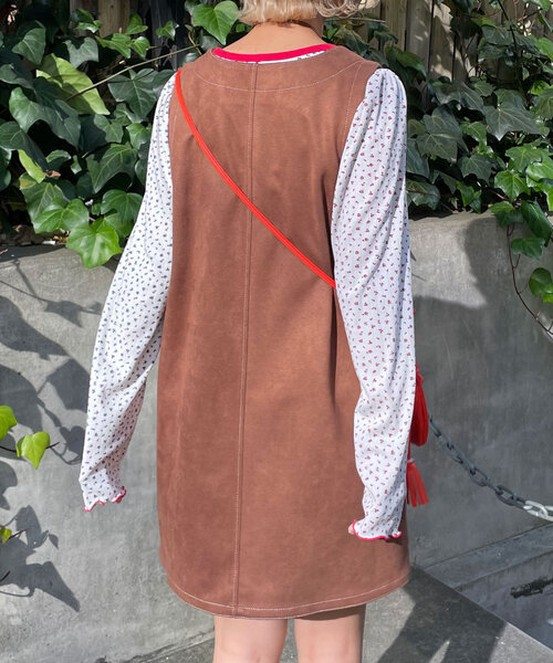 「HELLO.SANFRANCISCO」 サロペットスカート ONE SIZE ブラウン レディース_画像6