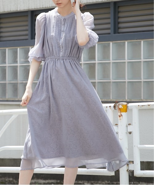 オリーブデオリーブ OLIVE des OLIVE ワンピース OLIVE des OLIVE（オリーブデオリーブ） 7分袖ワンピース FREE ブルー