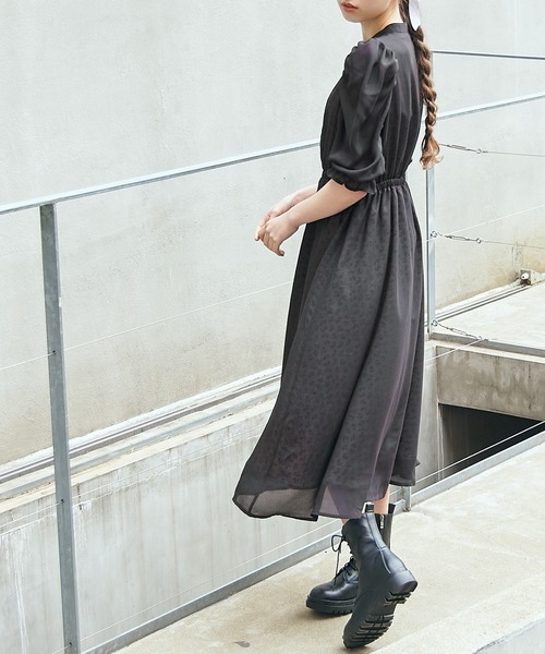 OLIVE des OLIVE（オリーブデオリーブ） 7分袖ワンピース FREE ブルー