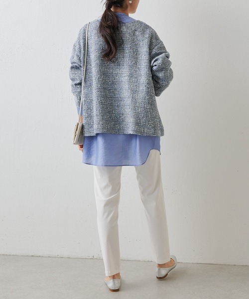 BEARDSLEY（ビアズリー） ノーカラージャケット FREE ホワイト