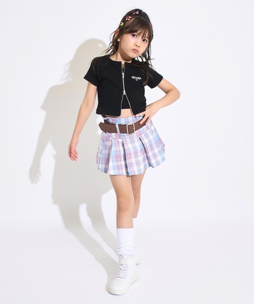 ANAP kids（アナップキッズ） スカート ベルト 付 プリーツ スカート