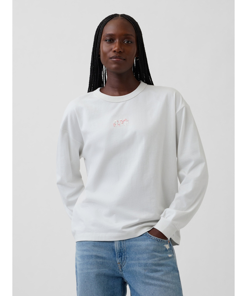 GAP（ギャップ） tシャツ オーバーサイズ SAKURA GAPロゴTシャツ