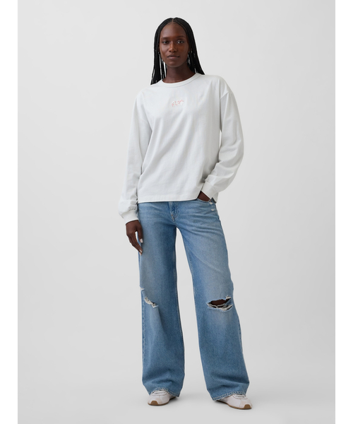 GAPページ GAP（ギャップ） tシャツ オーバーサイズ SAKURA GAPロゴTシャツ