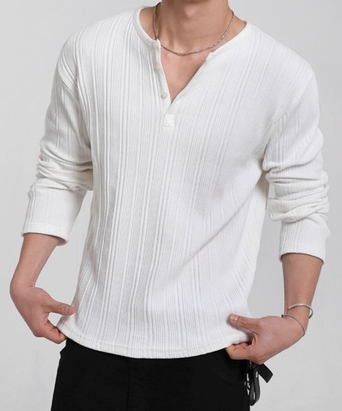 NOWLE（ノウル） tシャツ 「NOWLE」バーティカル ライン テクスチャー