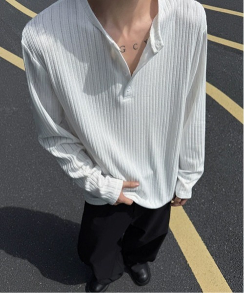 NOWLE（ノウル） tシャツ 「NOWLE」バーティカル ライン テクスチャー