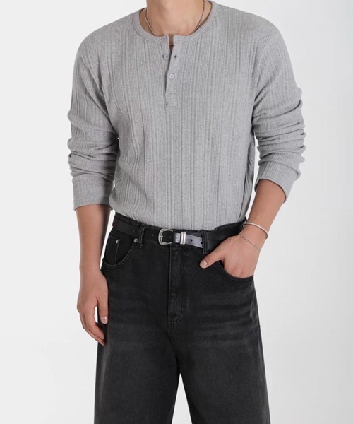 NOWLE（ノウル） tシャツ 「NOWLE」バーティカル ライン テクスチャー