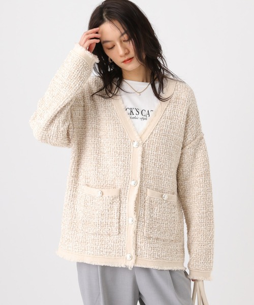 コエル　新品　タグ付け　ツイード　カーディガン ツイードカーディガン LE SOUK HOLIDAY｜クロスプラス公式通販サイト