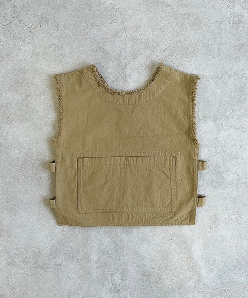 「BIG FIELD」 「KIDS」ノースリーブブラウス L ベージュ キッズ_画像6