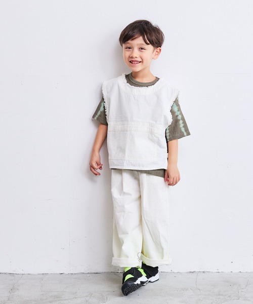 「BIG FIELD」 「KIDS」ノースリーブブラウス L ベージュ キッズ_画像7