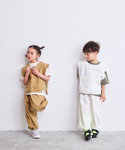 「BIG FIELD」 「KIDS」ノースリーブブラウス L ベージュ キッズ_画像8