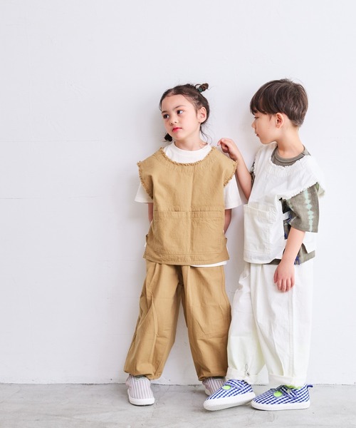 「BIG FIELD」 「KIDS」ノースリーブブラウス L ベージュ キッズ_画像9