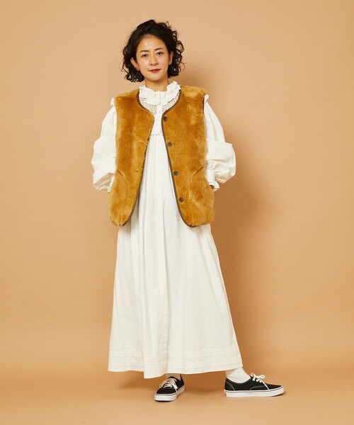 「Freada」 長袖ワンピース ONE SIZE ブラック レディース_画像4