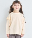 tシャツ 「綿100%」ガールズ 袖フリル カ...の詳細画像5