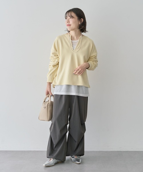 Green Parks（グリーンパークス） tシャツ SET2点 深Vネック裏毛+プル