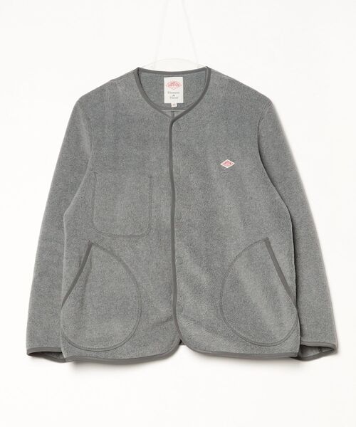 ダントン　ノーカラージャケット36サイズ　グレー Danton（ダントン） ノーカラージャケット 36 グレー レディース