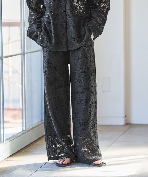George's ワイドパンツ パンツ パッチワークレースパンツ レディース