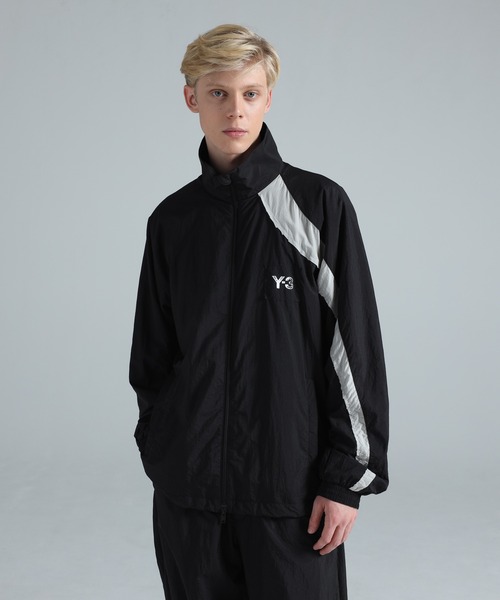 Y-3 ブルゾン アウター RAW EDGE 3 STRIPES NYLON SHELL JACKET メンズ