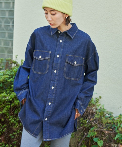 「Auntie Rosa Holiday」 長袖シャツ FREE ブルー レディース_画像2
