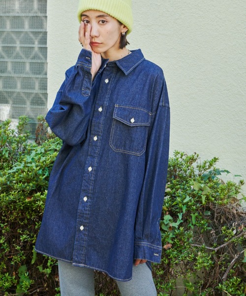 「Auntie Rosa Holiday」 長袖シャツ FREE ブルー レディース_画像4