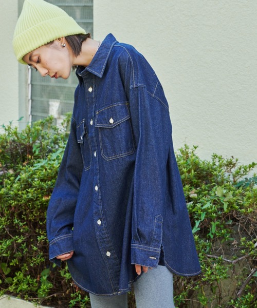 「Auntie Rosa Holiday」 長袖シャツ FREE ブルー レディース_画像6