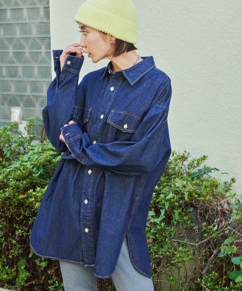「Auntie Rosa Holiday」 長袖シャツ FREE ブルー レディース_画像7