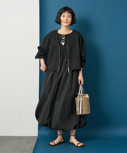 一度のみ着用♡美品です黒 FREAK'S STORE（フリークスストア） ワンピース 藤本美貴 × 「セット