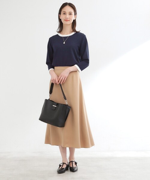 ニット セーター 「アンサンブル可」バイカラーニット レディースの画像