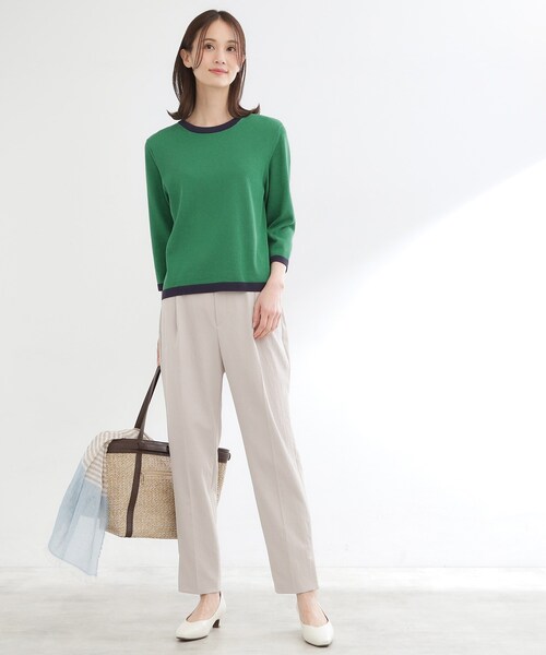 ニット セーター 「アンサンブル可」バイカラーニット レディースの画像