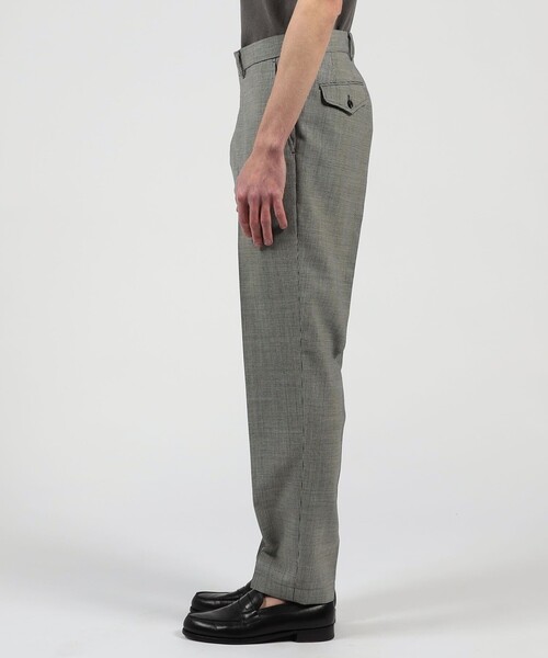 スラックス トロピカルウーステッド ノープリーツスラックス ALFRED BROWN メンズの画像