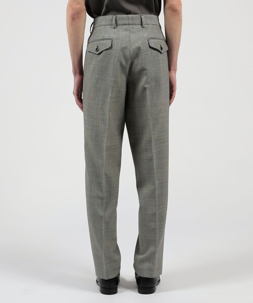 スラックス トロピカルウーステッド ノープリーツスラックス ALFRED BROWN メンズの画像