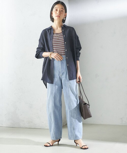 「SHIPS」 デニムパンツ 36 ロイヤルブルー レディースの画像