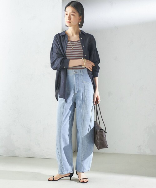 「SHIPS」 デニムパンツ 36 ロイヤルブルー レディースの画像