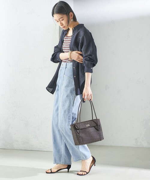 「SHIPS」 デニムパンツ 36 ロイヤルブルー レディースの画像