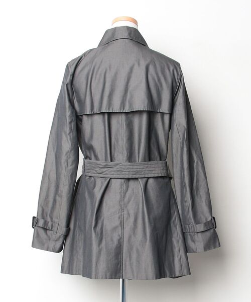 「BURBERRY」 トレンチコート 40 グレー レディース_画像2