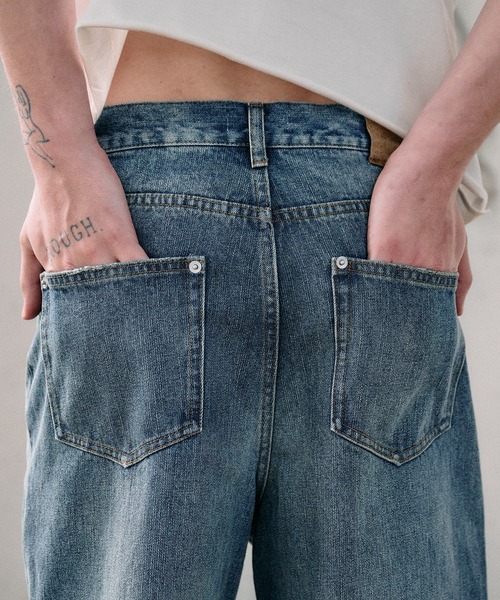 れな☺︎ Regen Glanz ジーンズ articulated narrow flared denim pants
