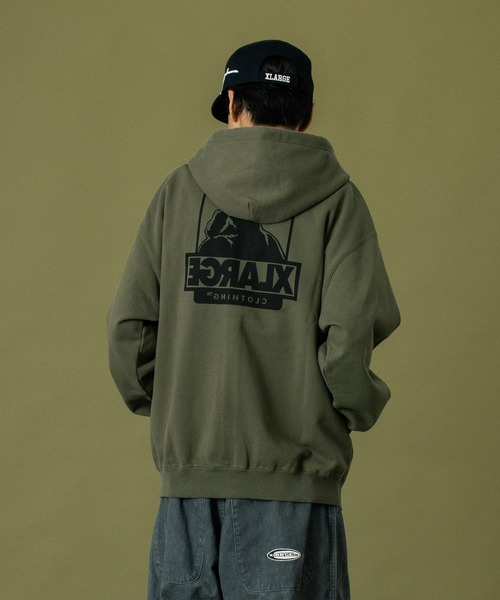 XLARGE（エクストラ ラージ） ジップアップパーカー X-LARGE ブラウン