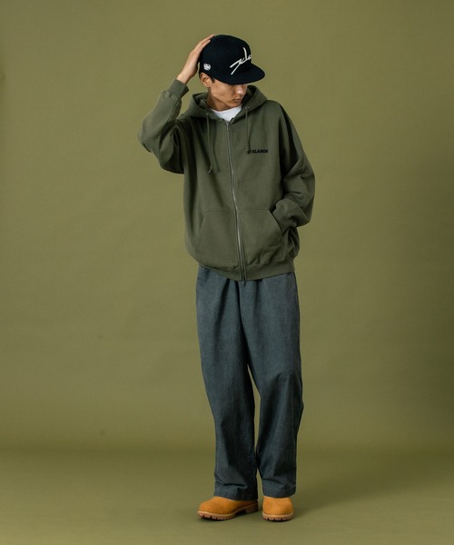 XLARGE（エクストラ ラージ） ジップアップパーカー X-LARGE ブラウン