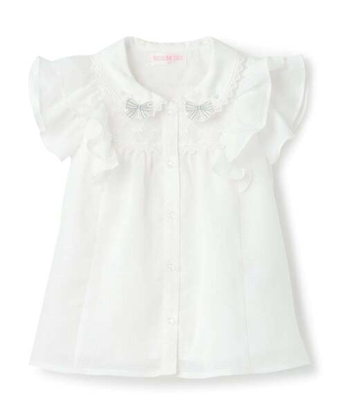 mezzo piano ブラウス シャツ シフォンフリル ブラウス キッズ 子供服 