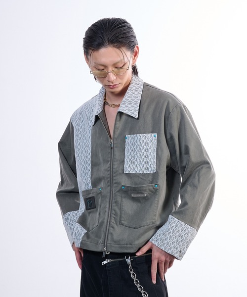 VI E DIT ブルゾン アウター Lace Detroit Jacket/レースデトロイト