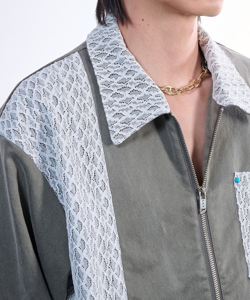 VI E DIT ブルゾン アウター Lace Detroit Jacket/レースデトロイト