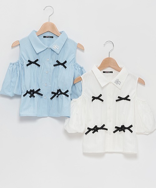 「by LOVEiT」 「KIDS」半袖ブラウス 120cm サックスブルー キッズ_画像2