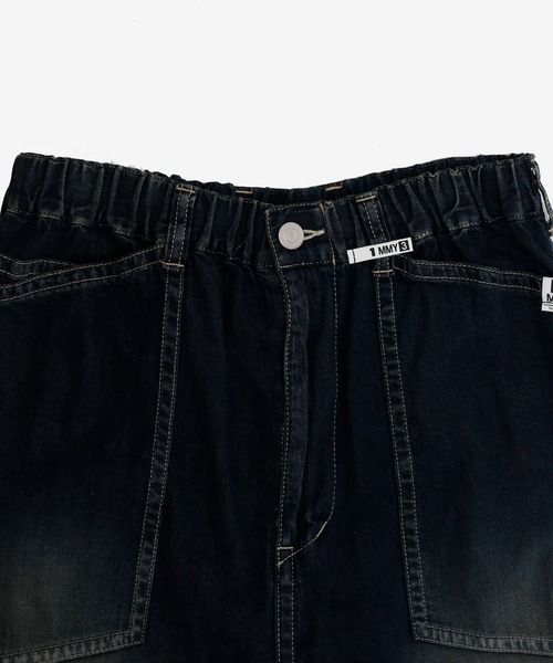 ワイドパンツ ジーンズ 「MIHARAYASUHIRO/ミハラヤスヒロ」BAKER JEANS w STICKER メンズの画像