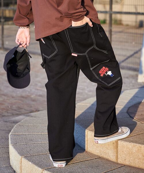 「BEN DAVIS」 カーゴパンツ LARGE アイボリー メンズ_画像5