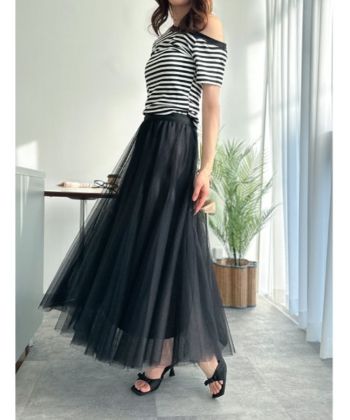 fifth（フィフス） ロング スカート シンプルチュールスカート