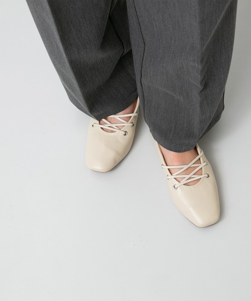 「menue」 バレエシューズ 25.0cm ブラック レディース_画像9